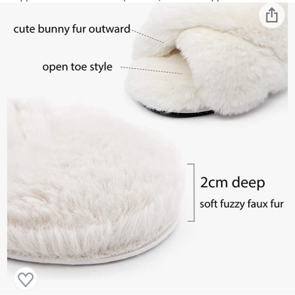 Familyport cross band fluffy house slippers - Picture 5 of 6